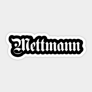 Mettmann written with gothic font Sticker